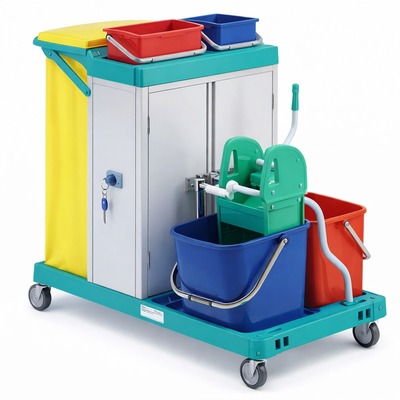 JANITOR TROLLEY MAGIC LINE 350 LOCABLE CABINET