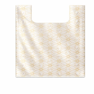 SHOPPING BAG GOLD PRINTED